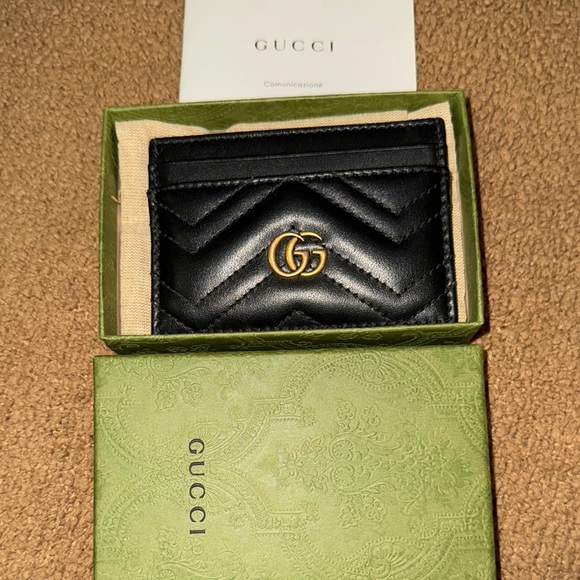 Gucci Black Leather Card Holder - Picture 1 of 6